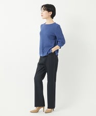 PYLGB15330 CHRISTIAN AUJARD(小さいサイズ)(メゾン ドゥ サンク) [セットアップ対応]ヘリンボーン柄ジャージーパンツ 墨黒