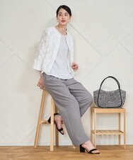 PYLGD21360 CHRISTIAN AUJARD(小さいサイズ)(メゾン ドゥ サンク) [セットアップ対応]セミワイドパンツ ベージュ系