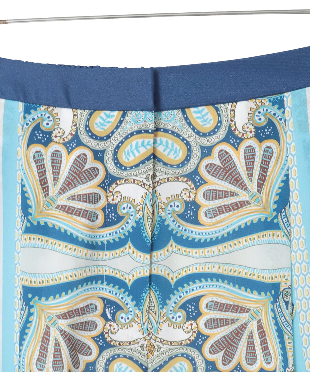 PYLGD25430 CHRISTIAN AUJARD(小さいサイズ)(メゾン ドゥ サンク) マリンブルーペーズリーパンツ ブルー系