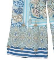 PYLGD25430 CHRISTIAN AUJARD(小さいサイズ)(メゾン ドゥ サンク) マリンブルーペーズリーパンツ ブルー系