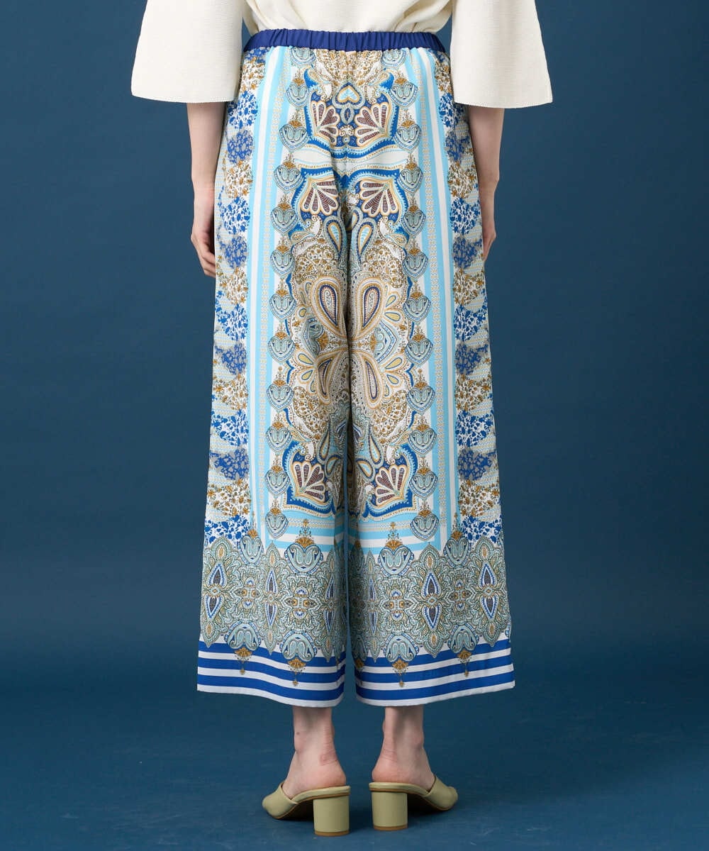 PYLGD25430 CHRISTIAN AUJARD(小さいサイズ)(メゾン ドゥ サンク) マリンブルーペーズリーパンツ ブルー系