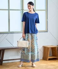 PYLGD25430 CHRISTIAN AUJARD(小さいサイズ)(メゾン ドゥ サンク) マリンブルーペーズリーパンツ ブルー系