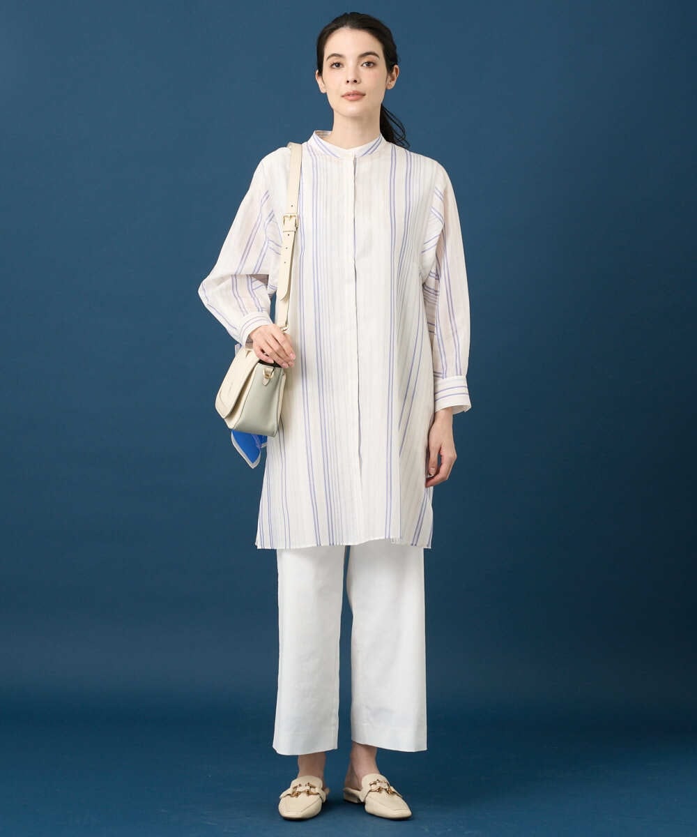 PYLGD31290 CHRISTIAN AUJARD(小さいサイズ)(メゾン ドゥ サンク) リラックスワイドパンツ ホワイト