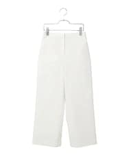 PYLGD31290 CHRISTIAN AUJARD(小さいサイズ)(メゾン ドゥ サンク) リネンリラックスワイドパンツ ホワイト
