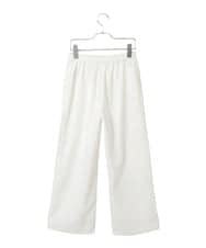 PYLGD31290 CHRISTIAN AUJARD(小さいサイズ)(メゾン ドゥ サンク) リネンリラックスワイドパンツ ホワイト