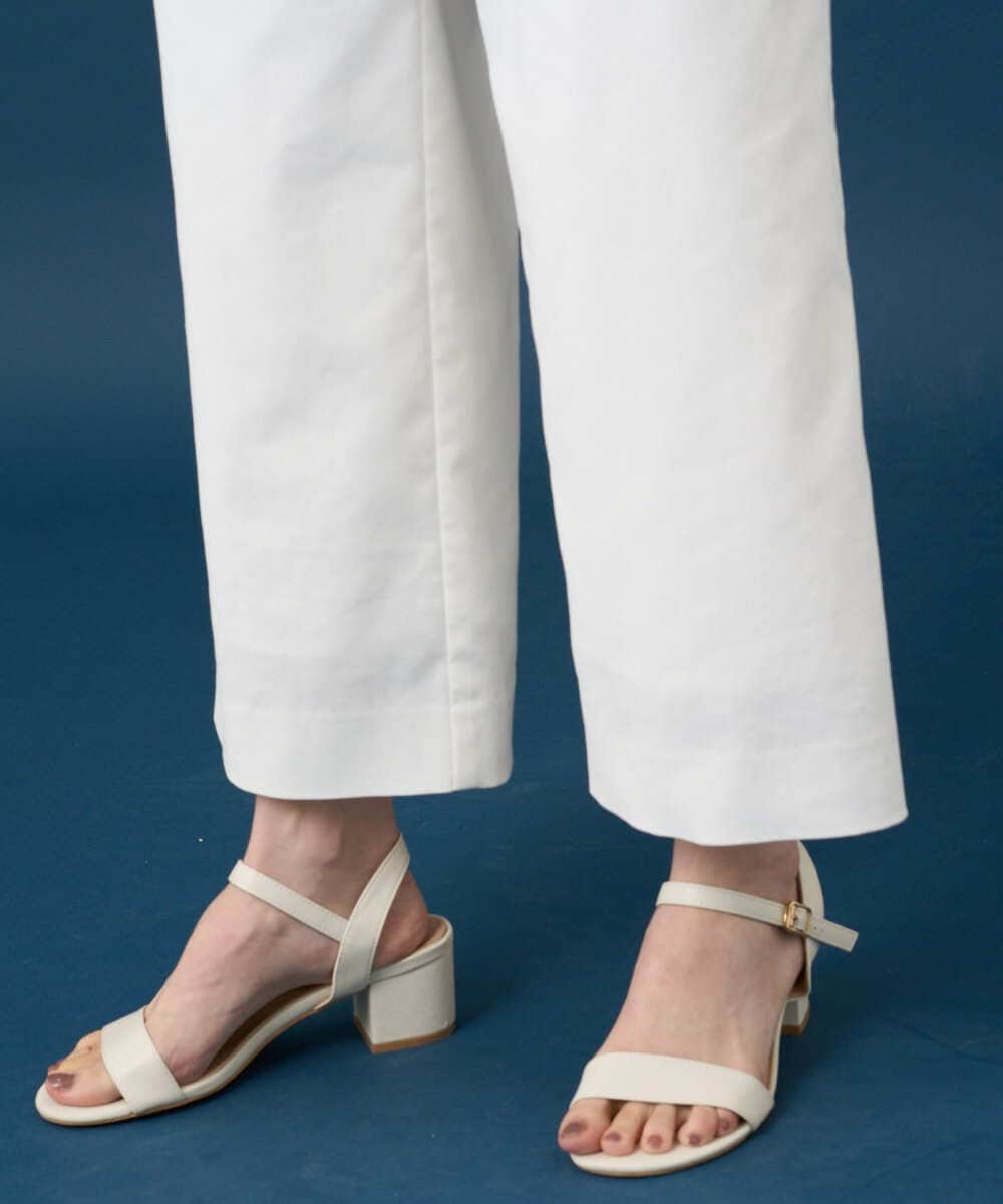 PYLGD31290 CHRISTIAN AUJARD(小さいサイズ)(メゾン ドゥ サンク) リラックスワイドパンツ ホワイト