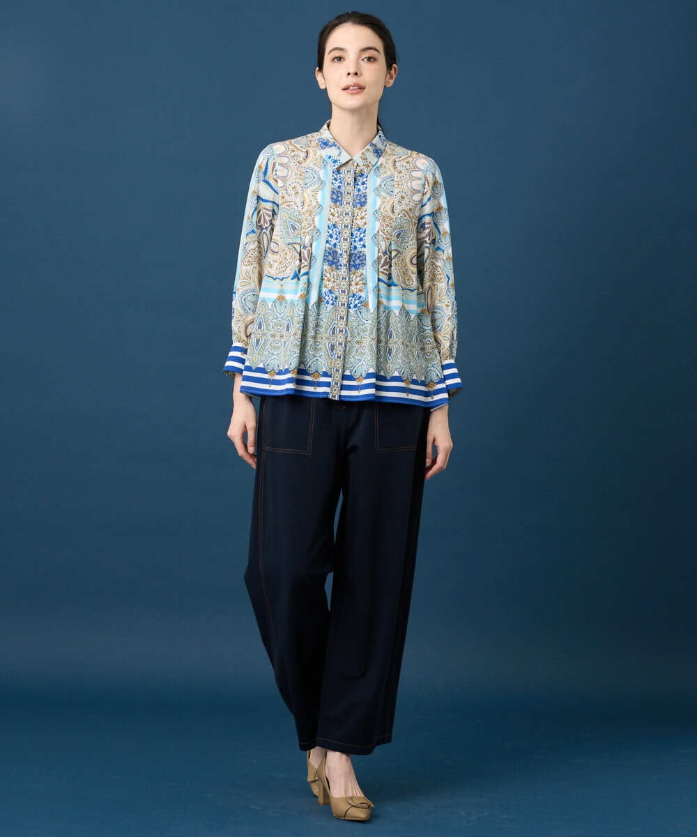 PYLGD42290 CHRISTIAN AUJARD(小さいサイズ)(メゾン ドゥ サンク) [セットアップ対応]ドライタッチジャージーパンツ ネイビー