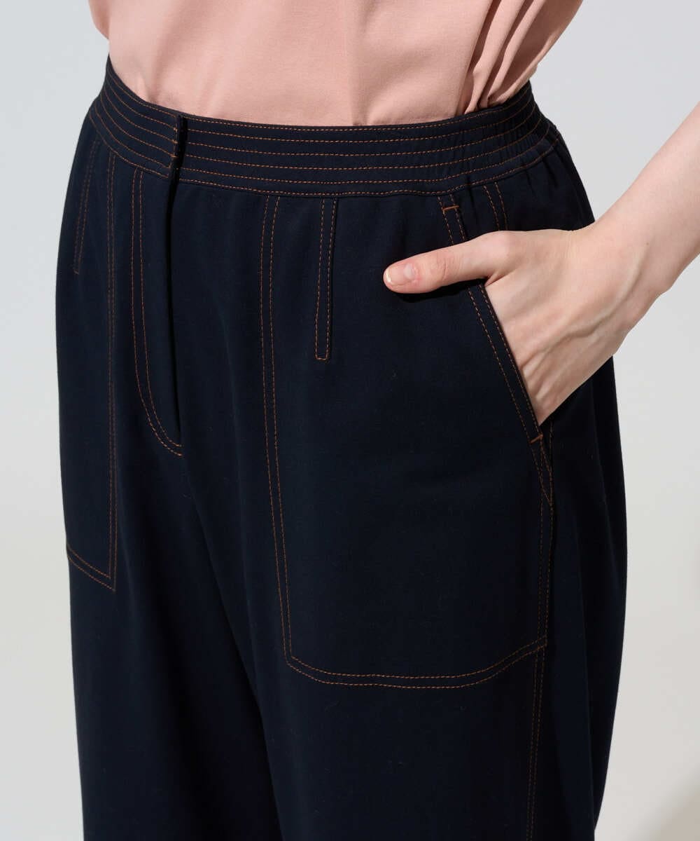 PYLGD42290 CHRISTIAN AUJARD(小さいサイズ)(メゾン ドゥ サンク) [セットアップ対応]ドライタッチジャージーパンツ ネイビー