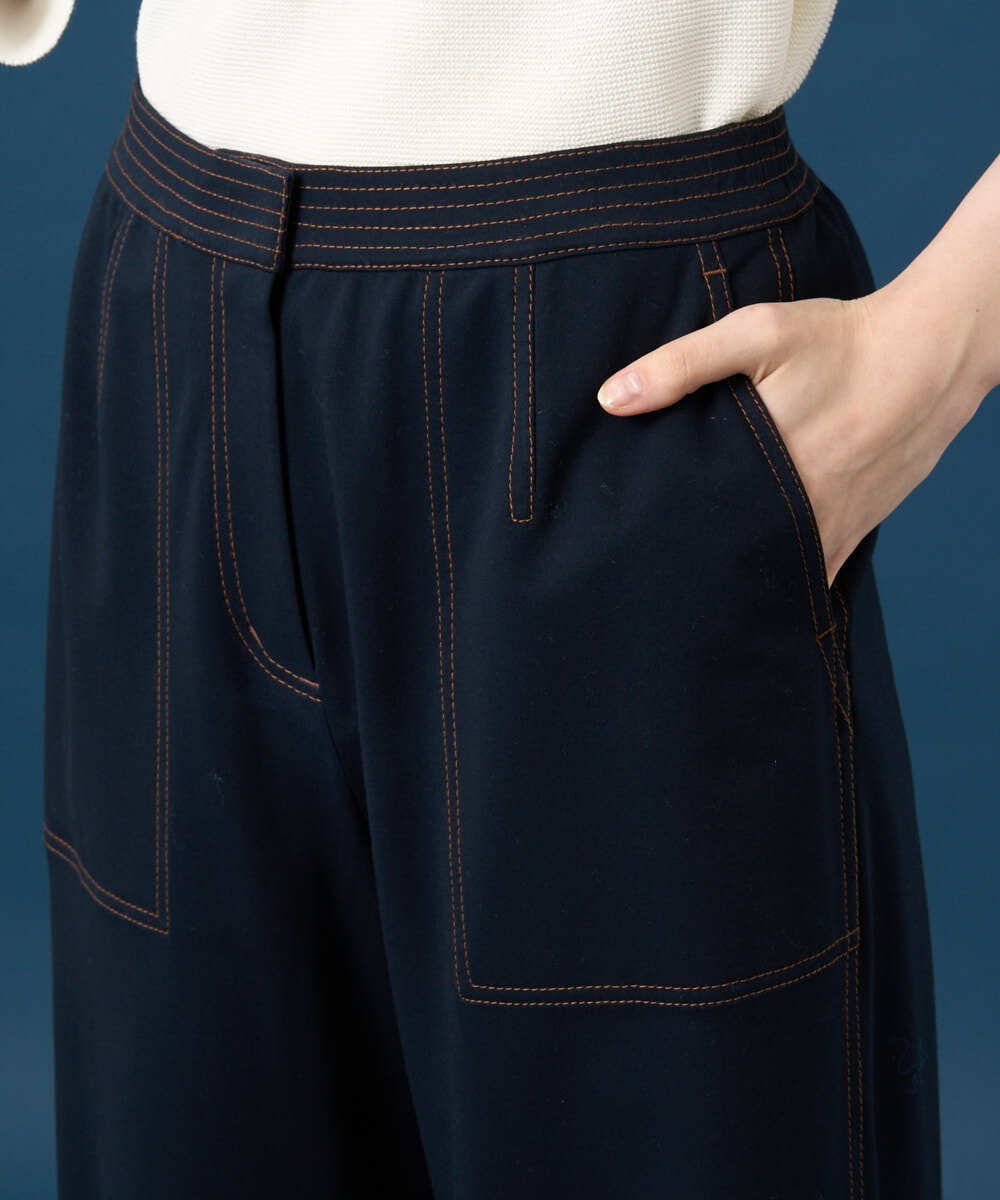 PYLGD42290 CHRISTIAN AUJARD(小さいサイズ)(メゾン ドゥ サンク) [セットアップ対応]ドライタッチジャージーパンツ ネイビー