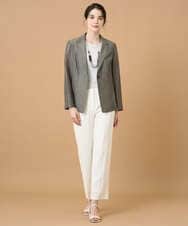 PYLGD64250 CHRISTIAN AUJARD(小さいサイズ)(メゾン ドゥ サンク) [接触冷感/速乾性/UV対策]エトリオンシャンブレーパンツ ホワイト