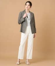 PYLGD64250 CHRISTIAN AUJARD(小さいサイズ)(メゾン ドゥ サンク) [接触冷感/速乾性/UV対策]エトリオンシャンブレーパンツ ホワイト