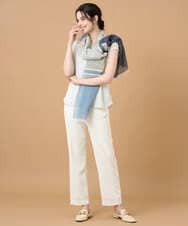 PYLGD64250 CHRISTIAN AUJARD(小さいサイズ)(メゾン ドゥ サンク) [接触冷感/速乾性/UV対策]エトリオンシャンブレーパンツ ホワイト