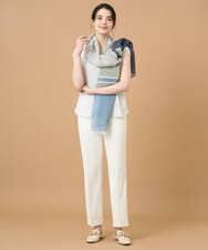 PYLGD64250 CHRISTIAN AUJARD(小さいサイズ)(メゾン ドゥ サンク) [接触冷感/速乾性/UV対策]エトリオンシャンブレーパンツ ホワイト