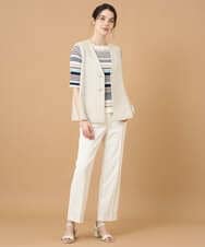 PYLGD64250 CHRISTIAN AUJARD(小さいサイズ)(メゾン ドゥ サンク) [接触冷感/速乾性/UV対策]エトリオンシャンブレーパンツ ホワイト