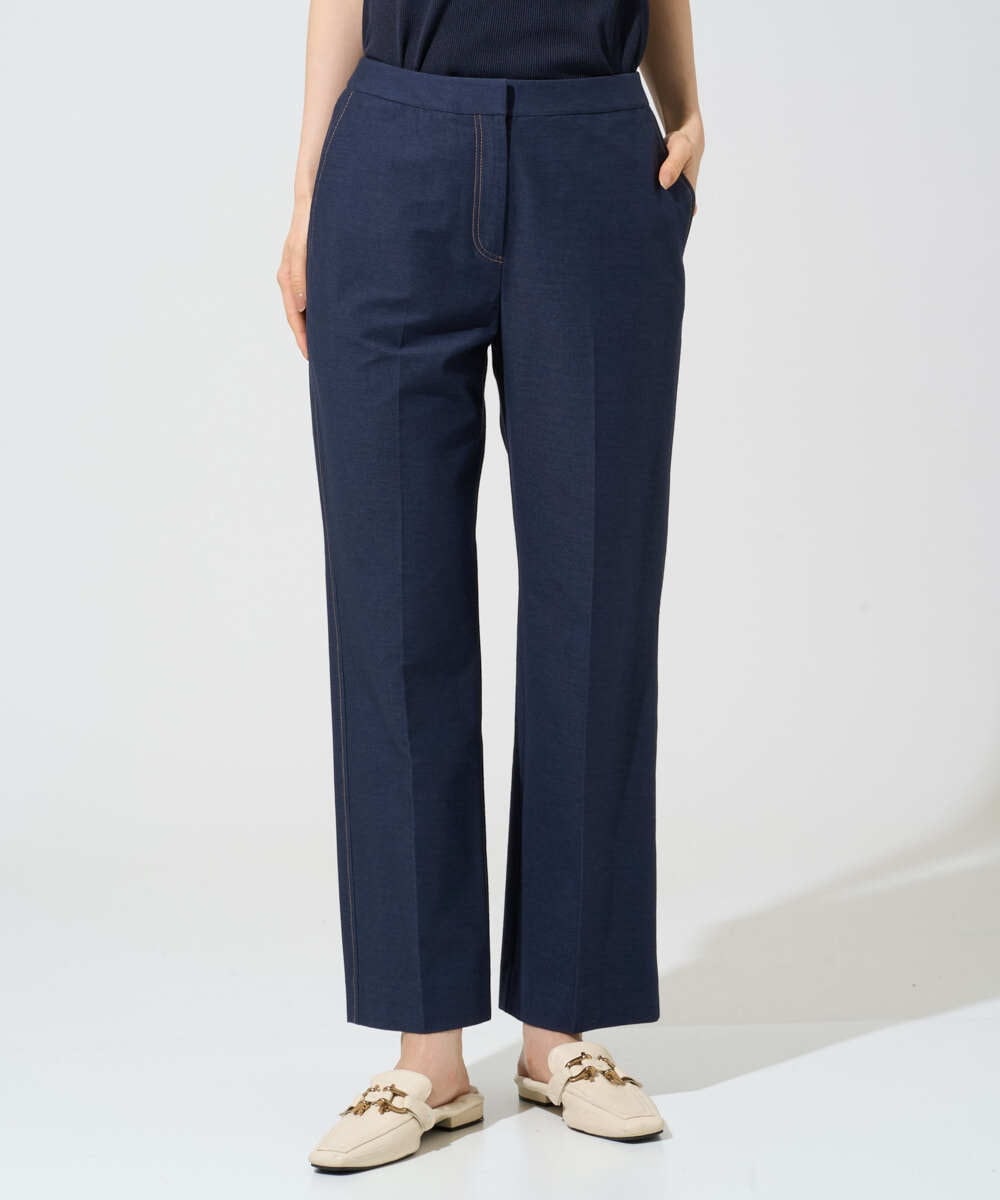 PYLGE07290 CHRISTIAN AUJARD(小さいサイズ)(メゾン ドゥ サンク) [セットアップ対応]ジャージーデニムパンツ ネイビー