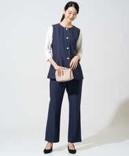 PYLGE07290 CHRISTIAN AUJARD(小さいサイズ)(メゾン ドゥ サンク) [セットアップ対応]ジャージーデニムライクパンツ ネイビー