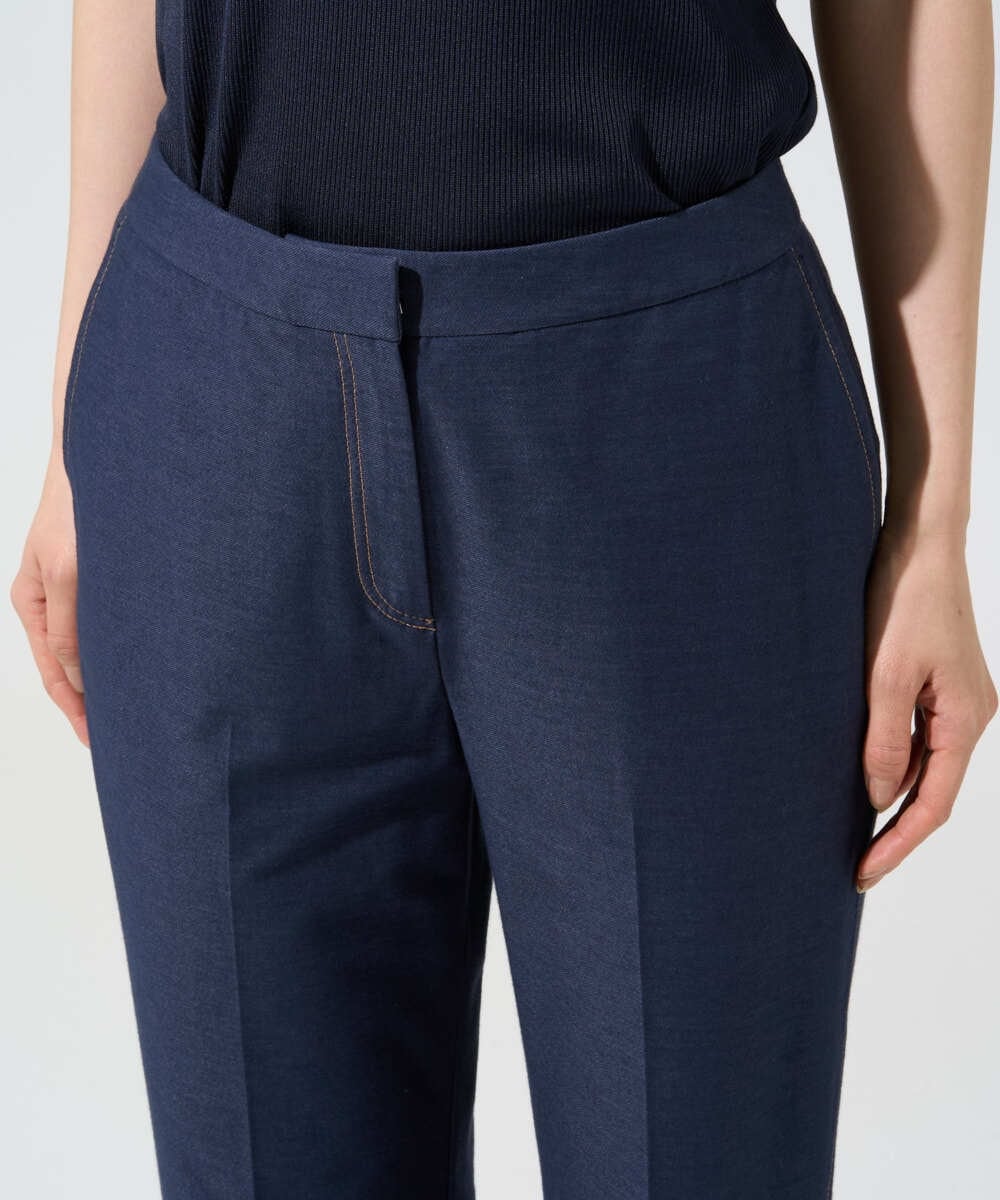 PYLGE07290 CHRISTIAN AUJARD(小さいサイズ)(メゾン ドゥ サンク) [セットアップ対応]ジャージーデニムパンツ ネイビー