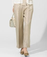 PYLGE14360 CHRISTIAN AUJARD(小さいサイズ)(メゾン ドゥ サンク) ワッシャーサテンセミワイドパンツ ベージュ