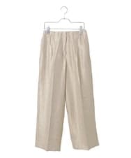 PYLGE14360 CHRISTIAN AUJARD(小さいサイズ)(メゾン ドゥ サンク) ワッシャーサテンセミワイドパンツ ベージュ