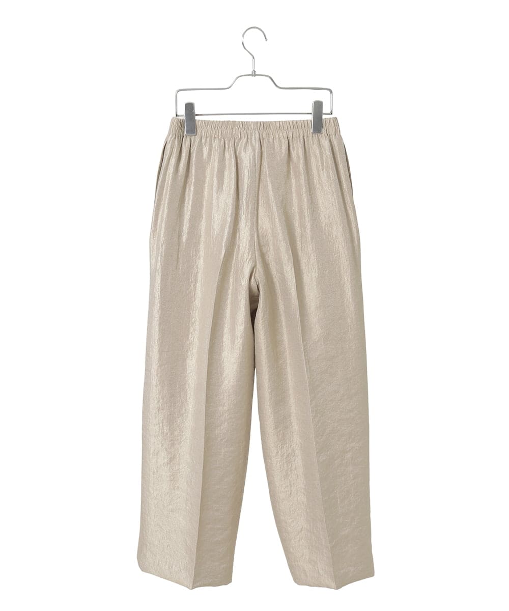 PYLGE14360 CHRISTIAN AUJARD(小さいサイズ)(メゾン ドゥ サンク) ワッシャーサテンセミワイドパンツ ベージュ