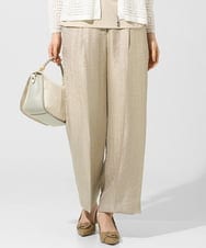 PYLGE14360 CHRISTIAN AUJARD(小さいサイズ)(メゾン ドゥ サンク) ワッシャーサテンセミワイドパンツ ベージュ