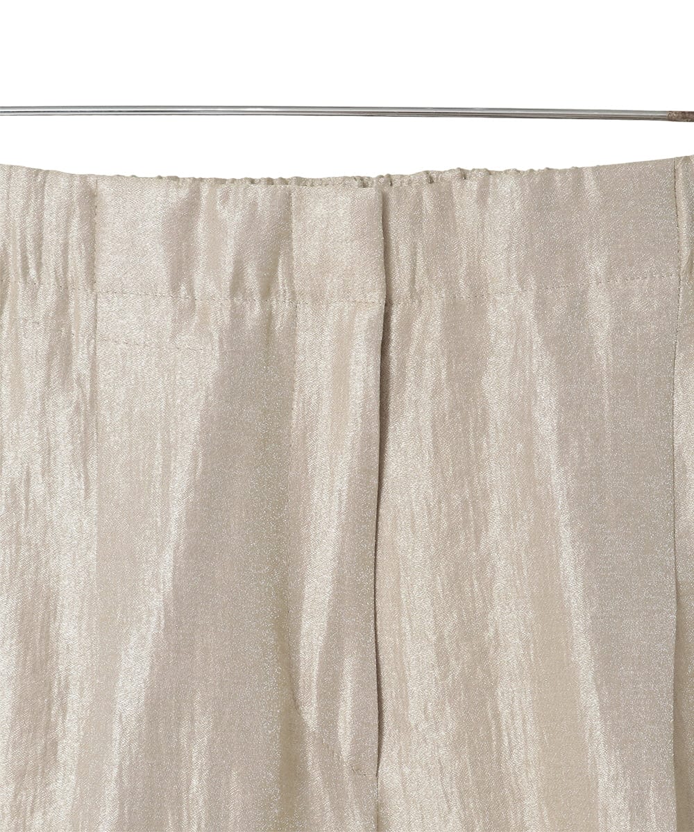 PYLGE14360 CHRISTIAN AUJARD(小さいサイズ)(メゾン ドゥ サンク) ワッシャーサテンセミワイドパンツ ベージュ