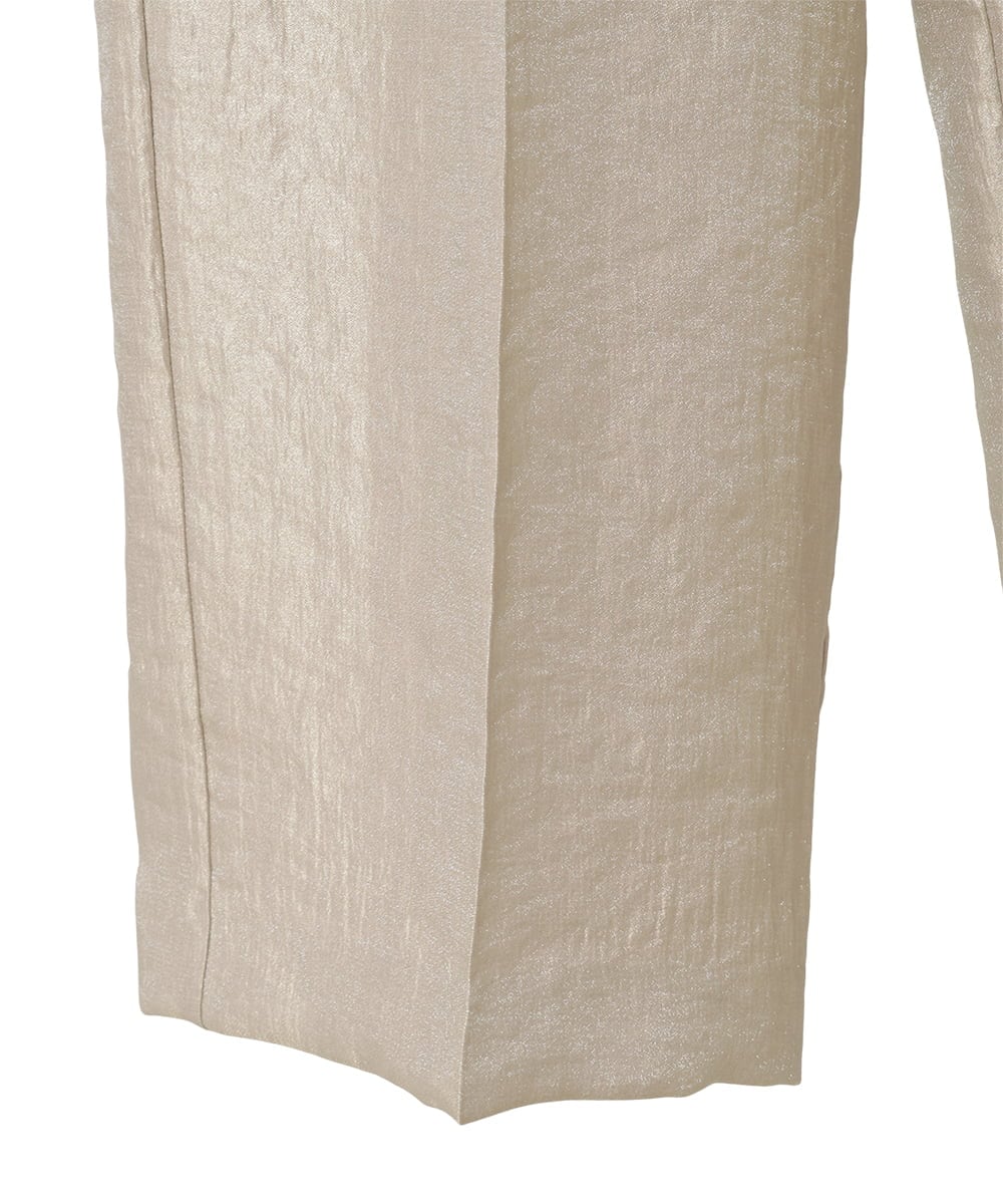 PYLGE14360 CHRISTIAN AUJARD(小さいサイズ)(メゾン ドゥ サンク) ワッシャーサテンセミワイドパンツ ベージュ