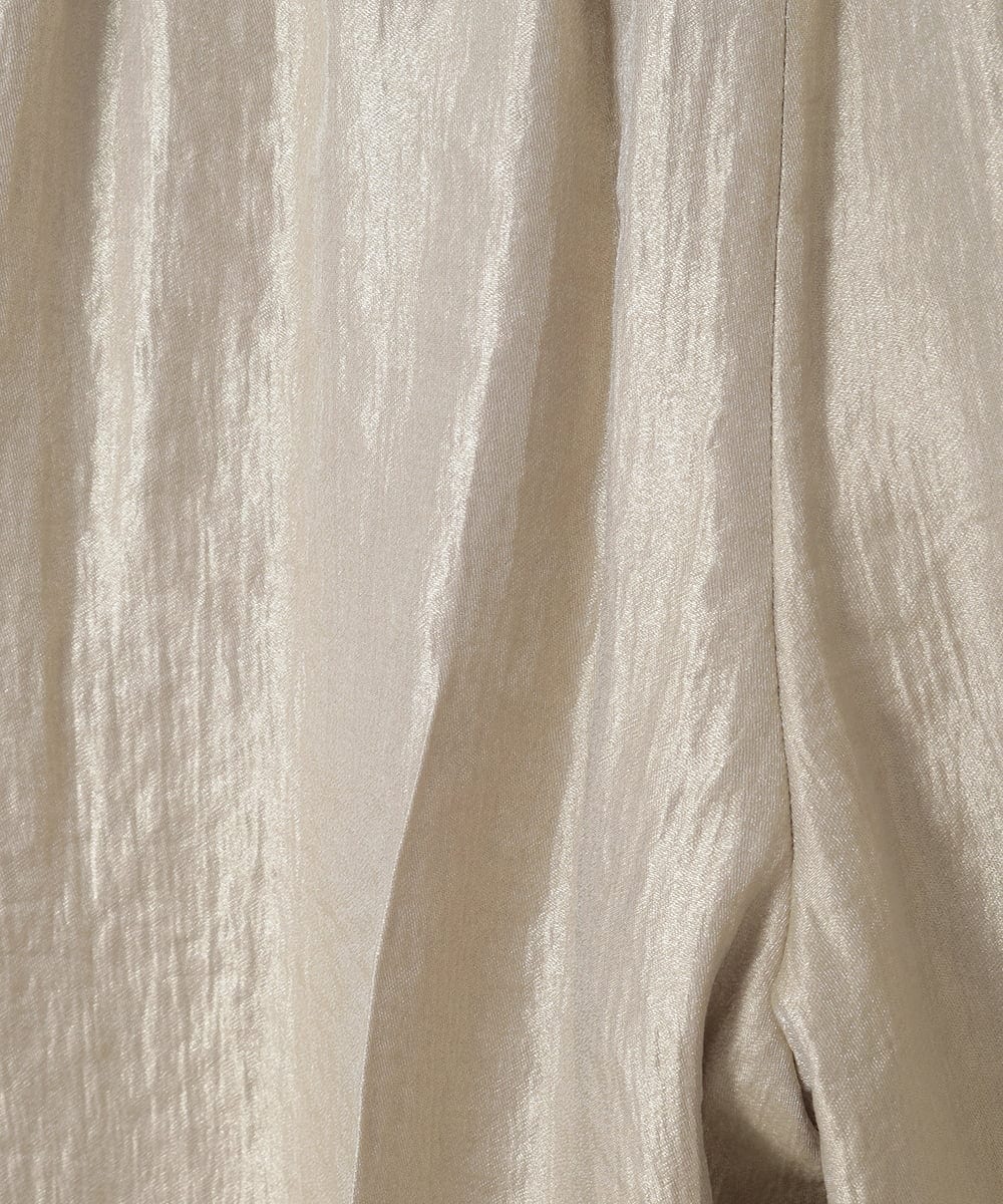 PYLGE14360 CHRISTIAN AUJARD(小さいサイズ)(メゾン ドゥ サンク) ワッシャーサテンセミワイドパンツ ベージュ