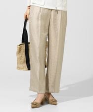 PYLGE14360 CHRISTIAN AUJARD(小さいサイズ)(メゾン ドゥ サンク) ワッシャーサテンセミワイドパンツ ベージュ