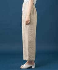 PYLGE14360 CHRISTIAN AUJARD(小さいサイズ)(メゾン ドゥ サンク) ワッシャーサテンセミワイドパンツ ベージュ