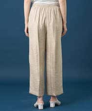 PYLGE14360 CHRISTIAN AUJARD(小さいサイズ)(メゾン ドゥ サンク) ワッシャーサテンセミワイドパンツ ベージュ