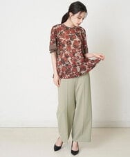 PYLGP48260 CHRISTIAN AUJARD(小さいサイズ)(メゾン ドゥ サンク) ストレートワイドパンツ ベージュ