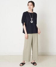 PYLGP48260 CHRISTIAN AUJARD(小さいサイズ)(メゾン ドゥ サンク) ストレートワイドパンツ ベージュ