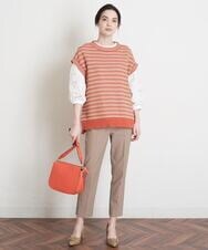 PYLGS07240 CHRISTIAN AUJARD(小さいサイズ)(メゾン ドゥ サンク) ストレッチスティックパンツ ライトベージュ