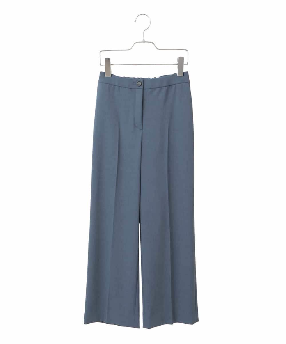 PYLHA10270 CHRISTIAN AUJARD(小さいサイズ)(メゾン ドゥ サンク) [接触冷感･吸水速乾･紫外線防止]美シルエットセミワイドパンツ ブルー