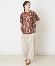 PYLHP24270 CHRISTIAN AUJARD(小さいサイズ)(メゾン ドゥ サンク) タック入りリネンパンツ ベージュ