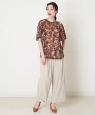 PYLHP24270 CHRISTIAN AUJARD(小さいサイズ)(メゾン ドゥ サンク) タック入りリネンパンツ ベージュ