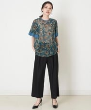 PYLHP24270 CHRISTIAN AUJARD(小さいサイズ)(メゾン ドゥ サンク) タック入りリネンパンツ ベージュ