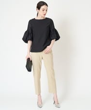 PYLHW12240 CHRISTIAN AUJARD(小さいサイズ)(メゾン ドゥ サンク) ベーシック美シルエットパンツ ベージュ