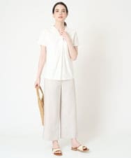 PYLHW19290 CHRISTIAN AUJARD(小さいサイズ)(メゾン ドゥ サンク) シンプルセミワイドパンツ ライトグレー