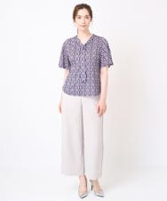 PYLHW19290 CHRISTIAN AUJARD(小さいサイズ)(メゾン ドゥ サンク) シンプルセミワイドパンツ ライトグレー