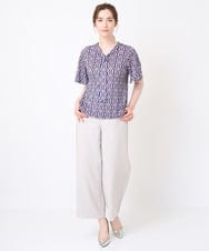 PYLHW19290 CHRISTIAN AUJARD(小さいサイズ)(メゾン ドゥ サンク) シンプルセミワイドパンツ ライトグレー