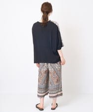 PYLHW32360 CHRISTIAN AUJARD(小さいサイズ)(メゾン ドゥ サンク) [接触冷感･ドライタッチ]リバーシブルウエストゴムパンツ ブラック×ブラウン系