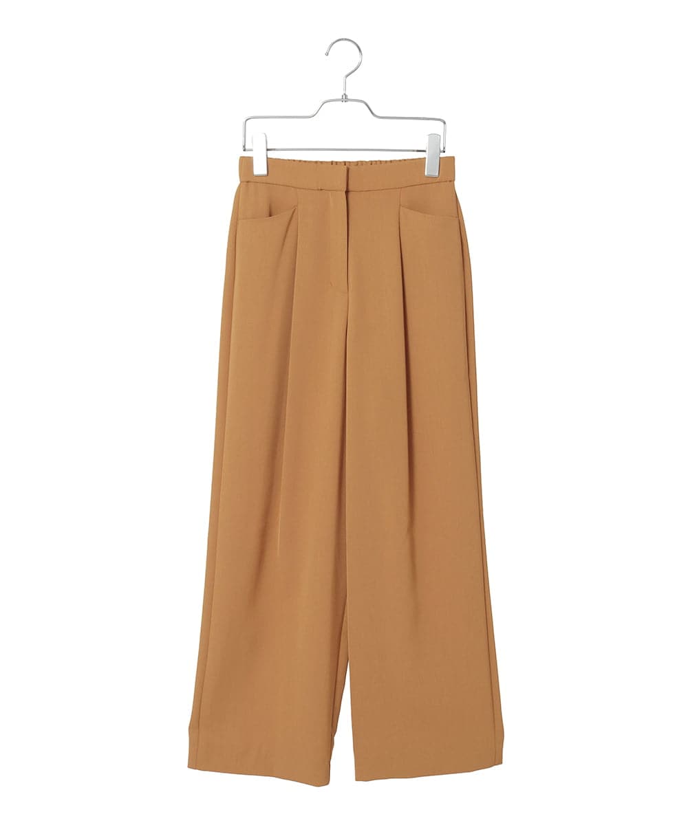 PYLJB19270 CHRISTIAN AUJARD(小さいサイズ)(メゾン ドゥ サンク) タック入りセミワイドパンツ グレージュ