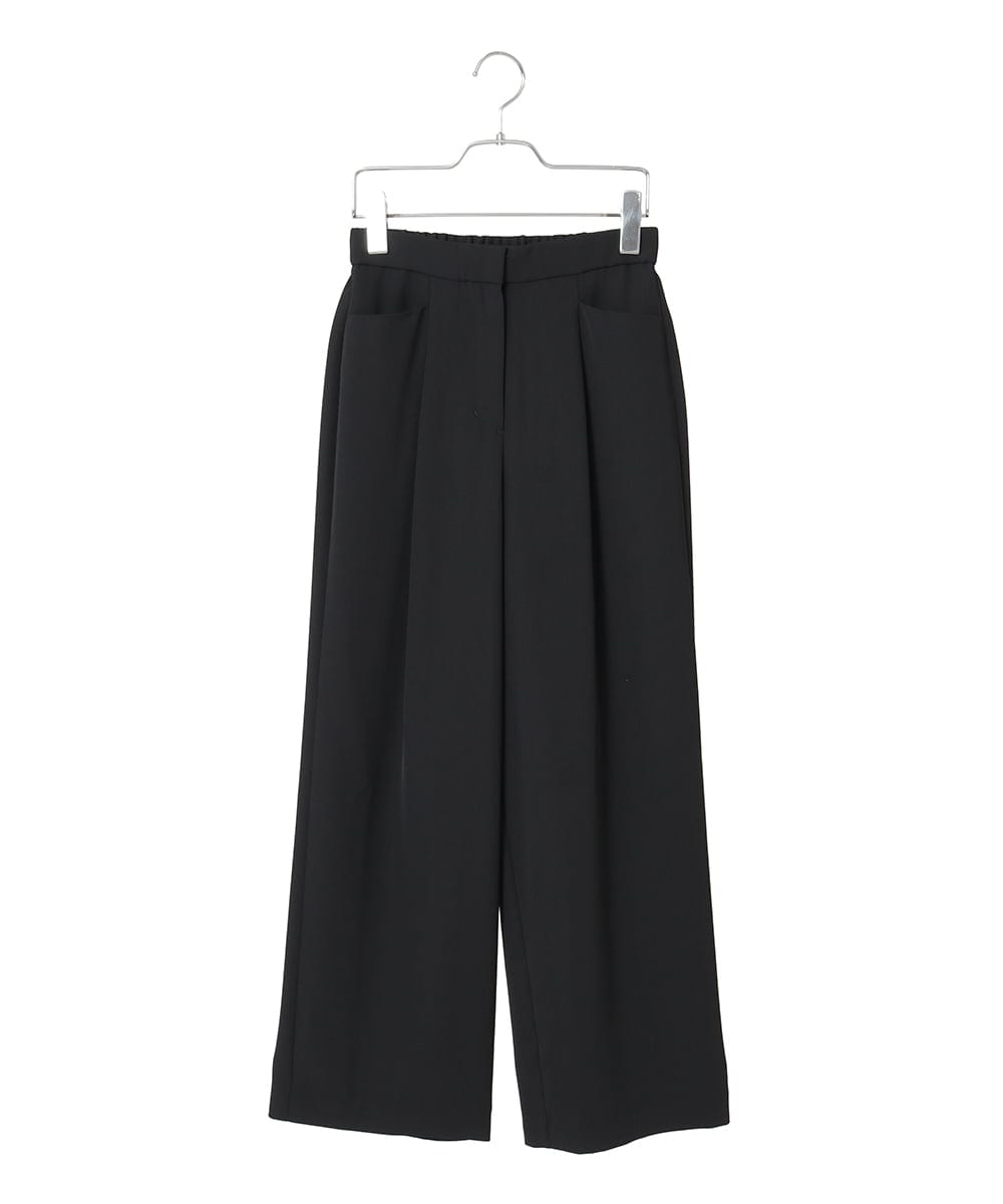 PYLJB19270 CHRISTIAN AUJARD(小さいサイズ)(メゾン ドゥ サンク) タック入りセミワイドパンツ グレージュ