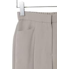 PYLJB19270 CHRISTIAN AUJARD(小さいサイズ)(メゾン ドゥ サンク) タック入りセミワイドパンツ グレージュ