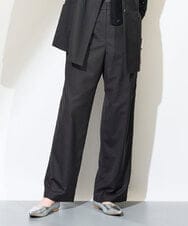 PYLJE39330 CHRISTIAN AUJARD(小さいサイズ)(メゾン ドゥ サンク) [セットアップ対応]ファインウールセミワイドパンツ ブラック