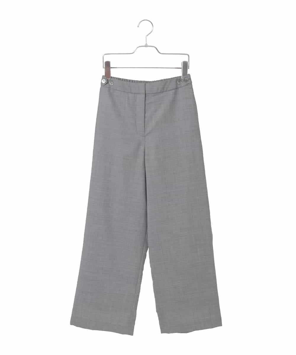 PYLJE39330 CHRISTIAN AUJARD(小さいサイズ)(メゾン ドゥ サンク) [セットアップ対応]ファインウールセミワイドパンツ ダークグレー