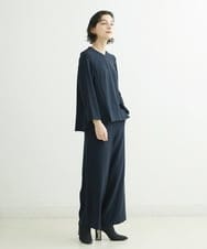 PYLJP63290 CHRISTIAN AUJARD(小さいサイズ)(メゾン ドゥ サンク) 【セットアップ対応】ダブルクロスセミワイドパンツ ネイビー