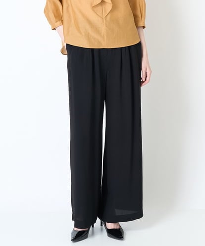 PYLJW12390  タック入りセミワイドパンツ